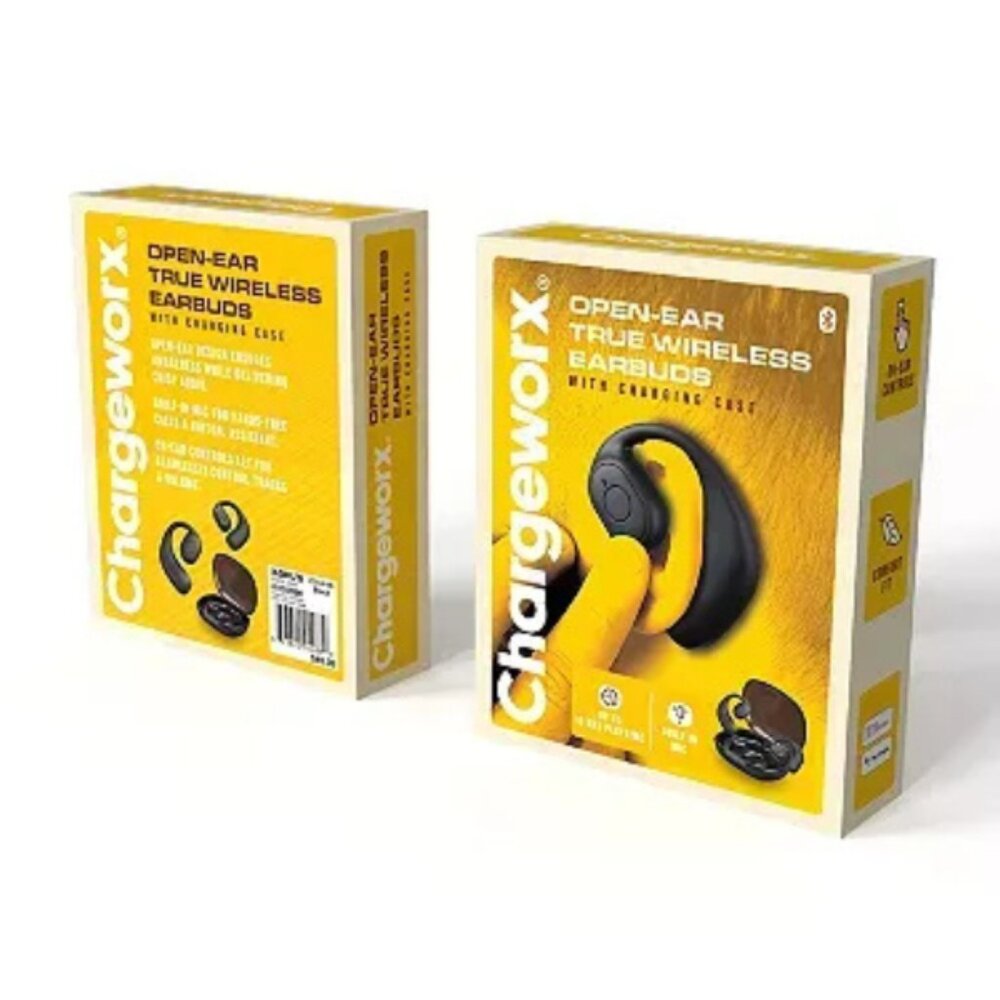 Chargeworx True Wireless Black Earbuds Wireless Earbuds-New